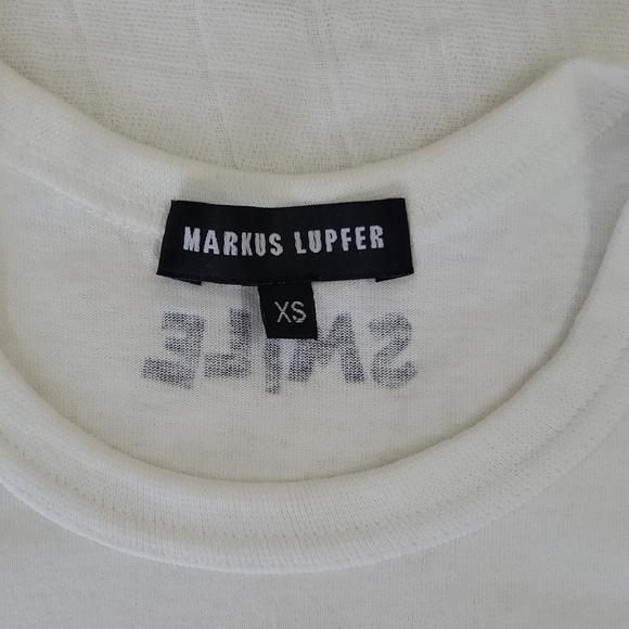 Markus Lupfer White Cat Graphic T-Shirt Size XS - Picture 2 of 4